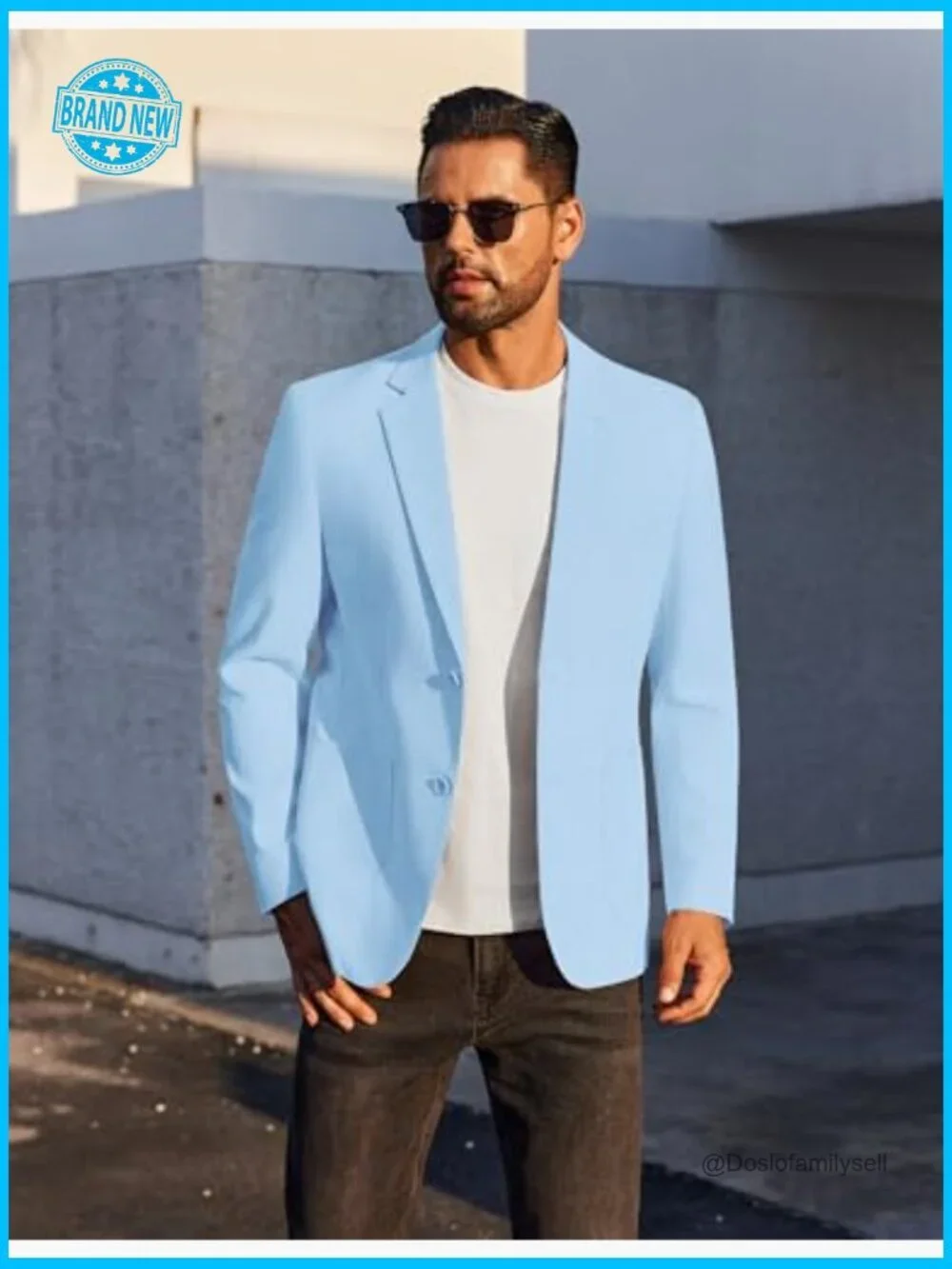 Lightweight Linen Blazer Classic Notch Lapel Two Button Casual Sport Coat